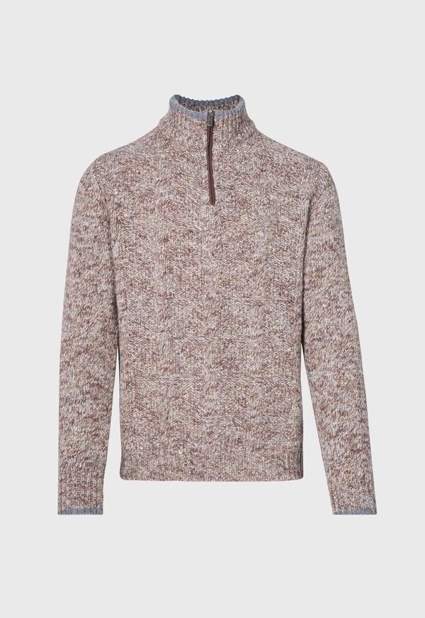 Paul Stuart Marled Quarter Zip Sweater, image 2