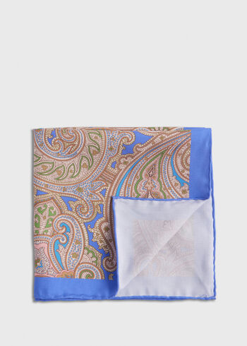 Paul Stuart Habotai Silk Summer Paisley Pocket Square