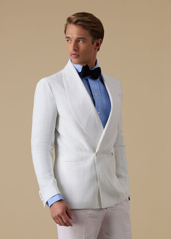 Paul Stuart Linen Double Breasted Dinner Jacket