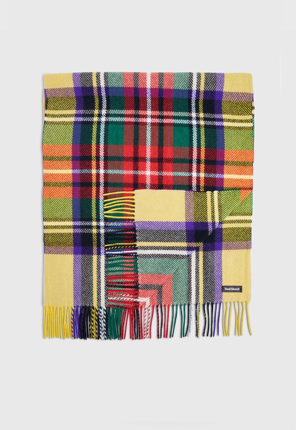Paul Stuart Bold Color Tartan Scarf, image 1