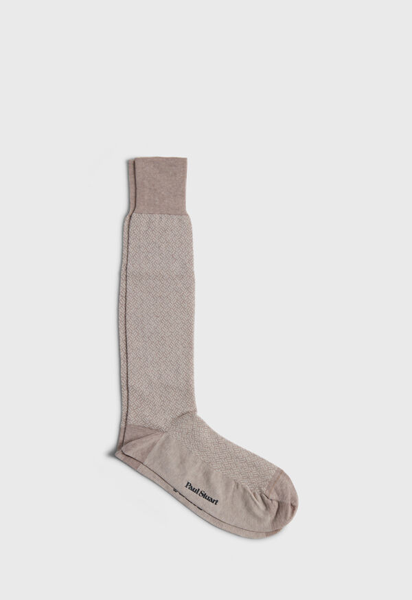 Paul Stuart Mercerized Cotton Parquet Pattern Sock, image 1