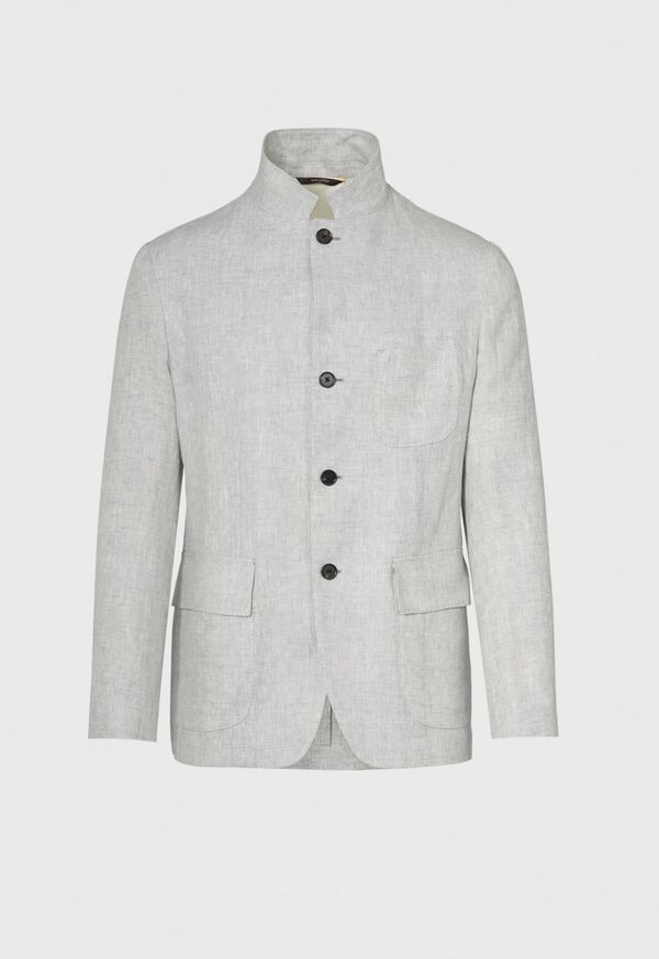 Paul Stuart Linen Nehru Collar Soft Jacket, image 1