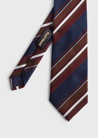 Paul Stuart Woven Silk Jacquard Stripe Tie, thumbnail 1