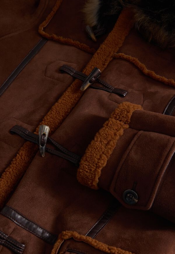 Paul Stuart Sheep Skin Shearling Toggle Coat, image 3