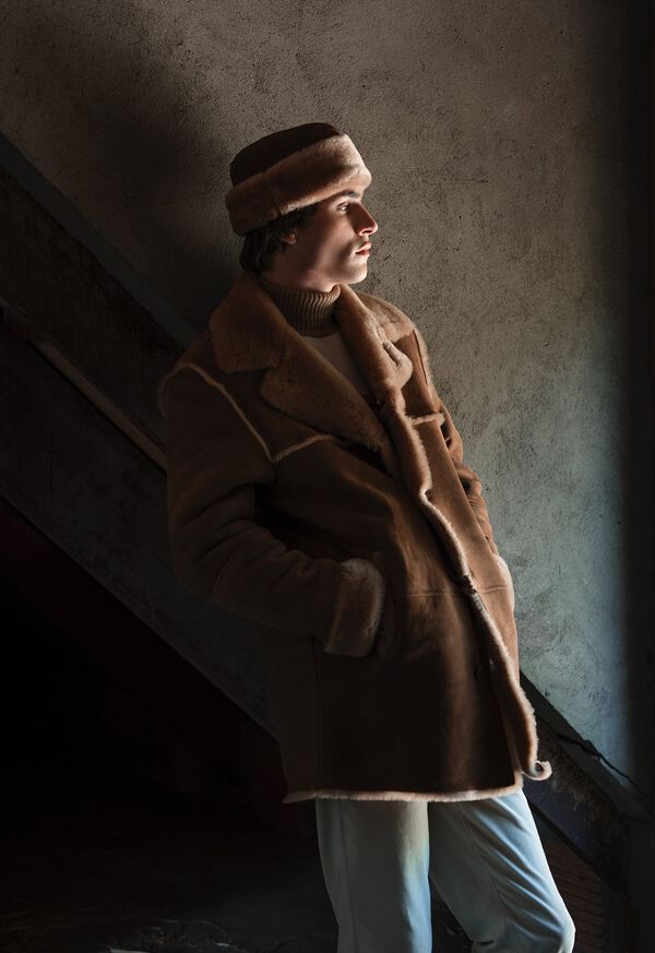 Paul Stuart Suede & Shearling Rancher Coat, image 4