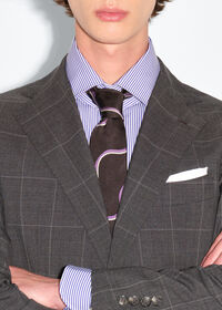 Paul Stuart Woven Silk Deco Wave Tie, thumbnail 2