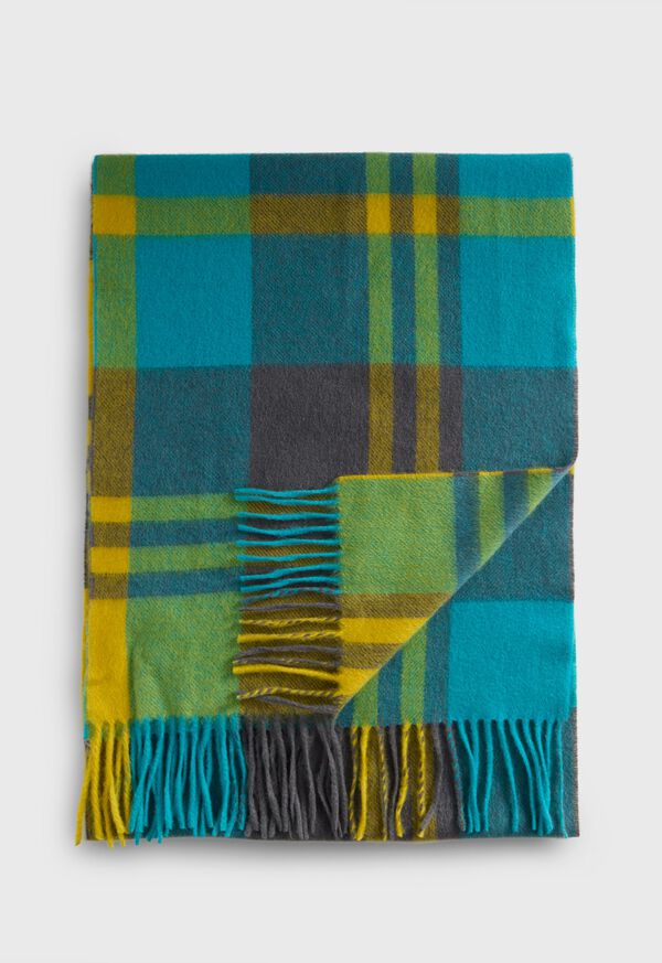 Paul Stuart Woven Cashmere Plaid Scarf, image 1
