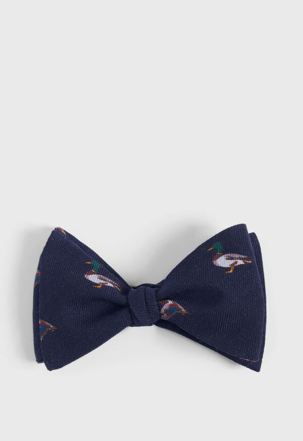 Paul Stuart Wool Mallard Print Bow Tie, image 1