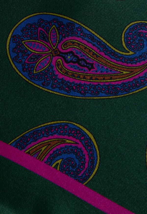 Paul Stuart Paisley Print Pocket Square, image 3