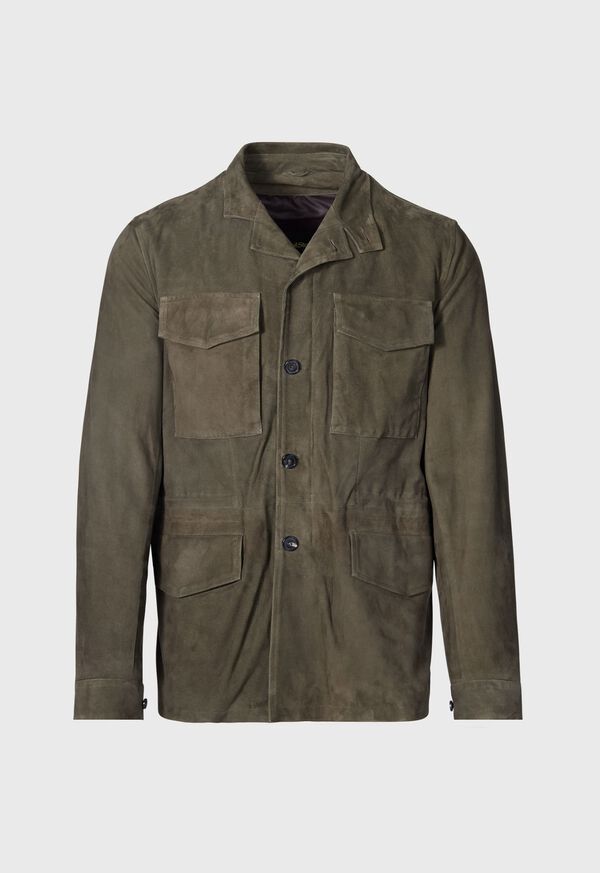 Paul Stuart Olive Suede Field Jacket, image 4