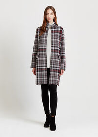 Paul Stuart Plaid Wool Coatigan, thumbnail 5