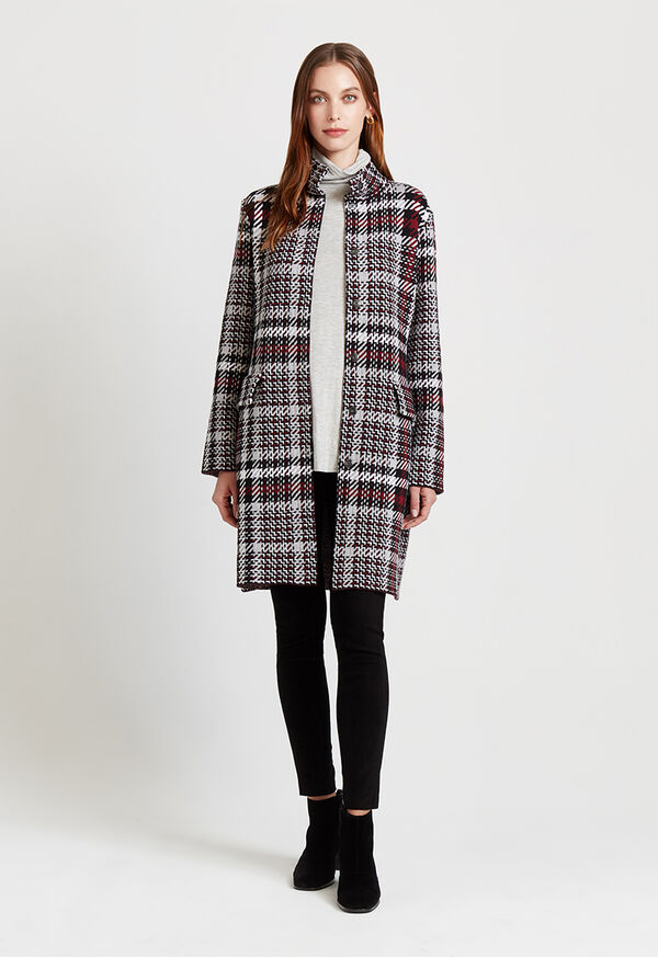 Paul Stuart Plaid Wool Coatigan, image 5