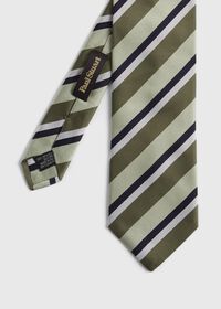 Paul Stuart Three Color Repp Stripe Tie, thumbnail 1