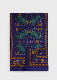 Paul Stuart Wool & Silk Exotic Print Scarf, thumbnail 1