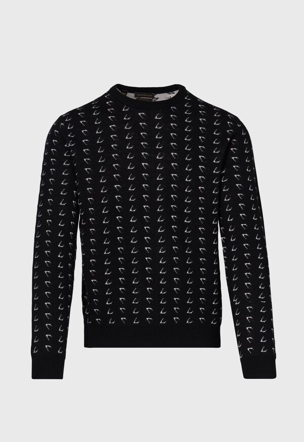 Paul Stuart Cashmere Deco Pattern Sweater, image 1