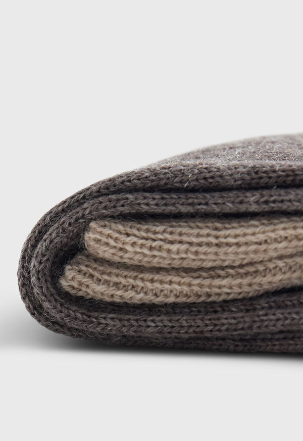 Paul Stuart Wool Ribbed Sock with Contrast Trim, image 2