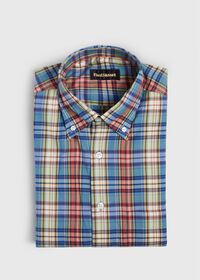 Paul Stuart Lightweight Brushed Flannel Plaid Sport Shirt, thumbnail 1