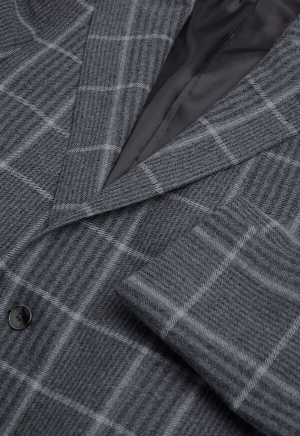 Paul Stuart Grey Plaid Wool Jacket, image 3