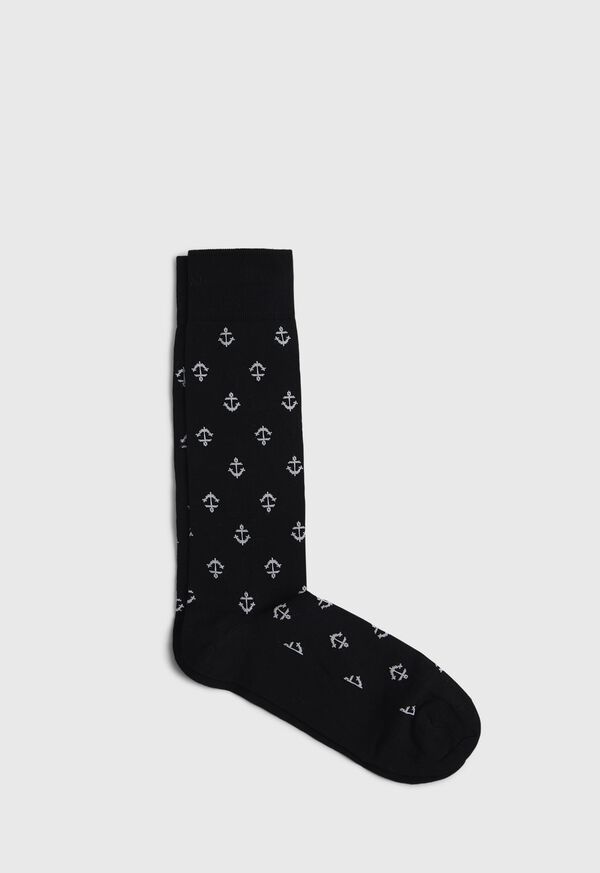 Paul Stuart Cotton Anchor Motif Sock, image 1