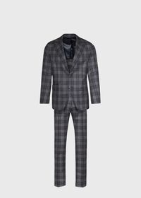 Paul Stuart Grey Plaid Wool Suit, thumbnail 1