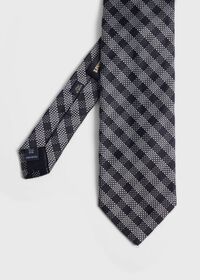 Paul Stuart Silk Jacquard Check Tie, thumbnail 1