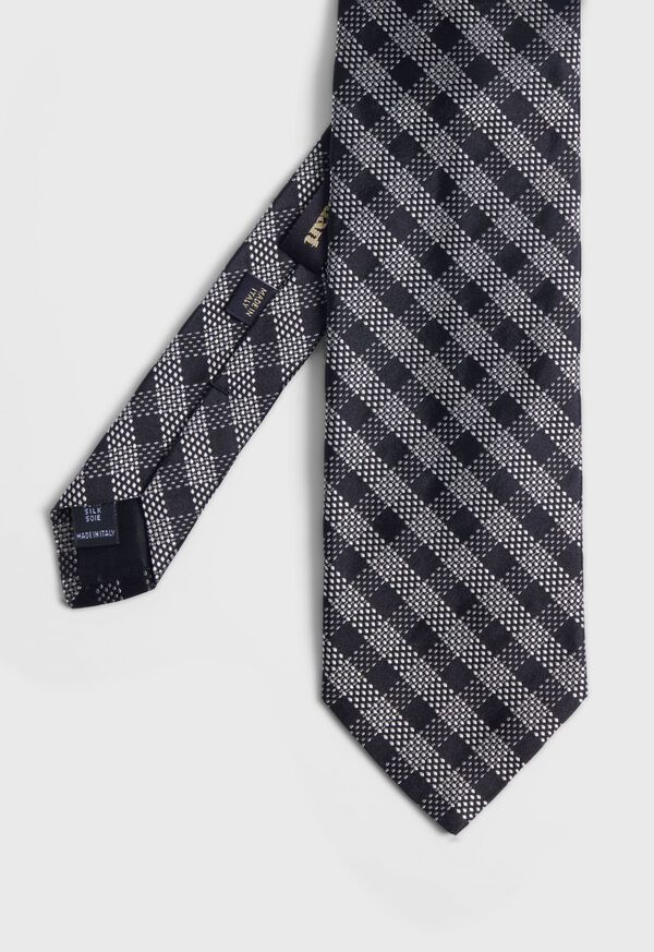 Paul Stuart Silk Jacquard Check Tie, image 1