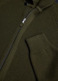 Paul Stuart Merino Wool Ribbed Full Zip Cardigan, thumbnail 2