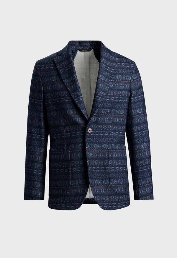 Paul Stuart Wool Printed Fair Isle Jacket, image 1