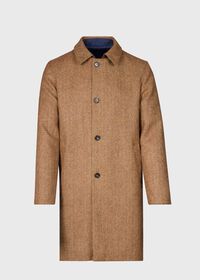 Paul Stuart Shetland Wool Herringbone Reversible Coat, thumbnail 1
