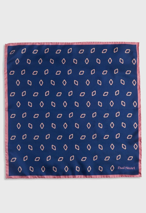 Paul Stuart Printed Silk Tossed Diamond Pocket Square, image 2