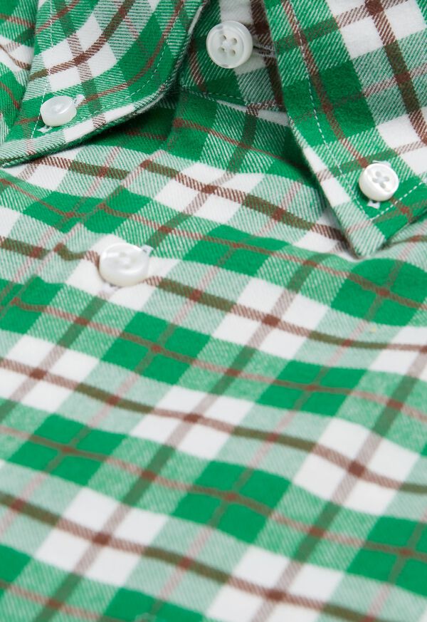 Paul Stuart Plaid Flannel Sport Shirt, image 2