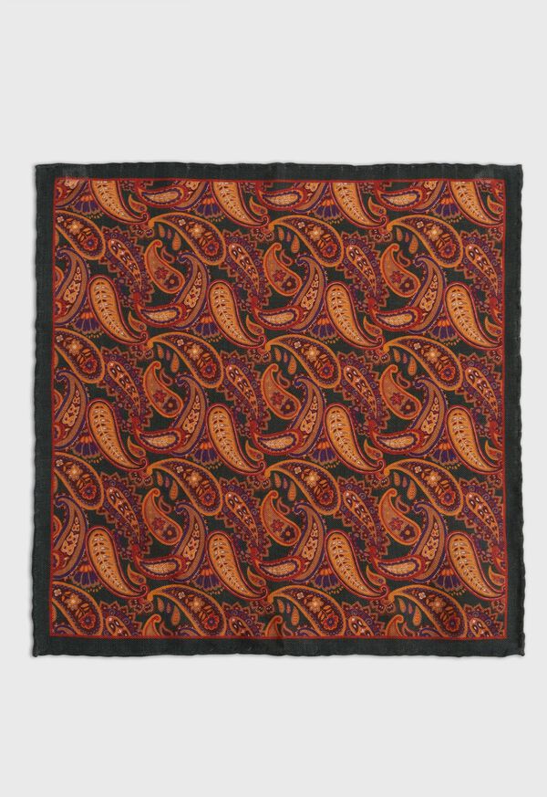 Paul Stuart Printed Paisley Pocket Square, image 2