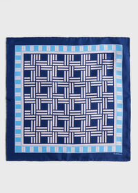 Paul Stuart Deco Print Silk Pocket Square, thumbnail 2