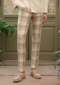 Paul Stuart Linen & Cotton Plaid Trousers, thumbnail 3