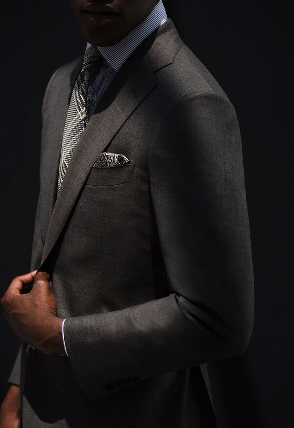 Paul Stuart All Year Super 110s Wool Sharkskin Suit, image 11