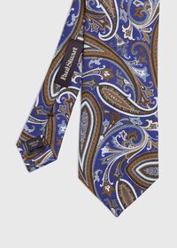 Paul Stuart Paisley Silk and Linen Tie, thumbnail 1