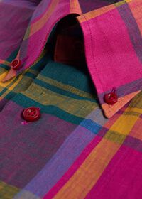Paul Stuart Linen Madras Sport Shirt, thumbnail 2