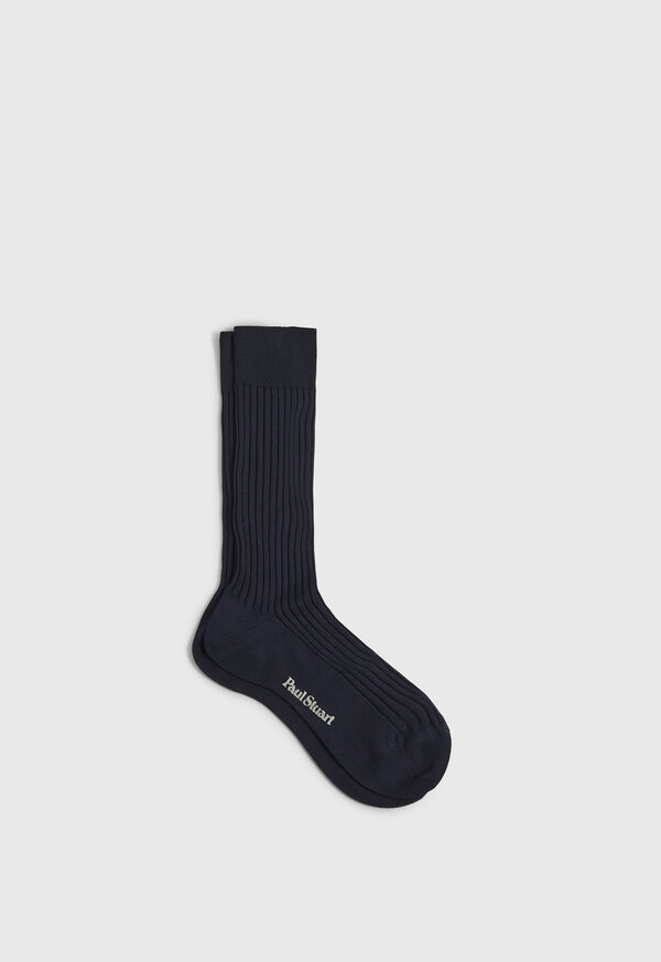 Paul Stuart Classic Cotton Ribbed Sock, image 1