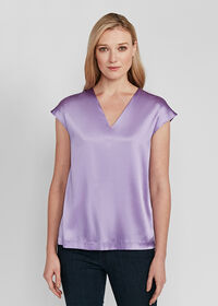 Paul Stuart Silk Cap Sleeve Top, thumbnail 2