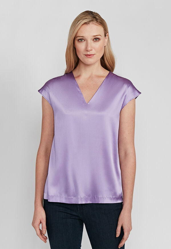 Paul Stuart Silk Cap Sleeve Top, image 2