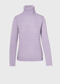 Paul Stuart Cashmere Turtleneck with Fancy Cable Detail, thumbnail 1