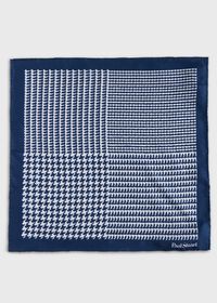 Paul Stuart Printed Silk Large Houndstooth Pocket Square, thumbnail 2