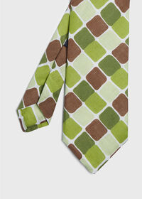 Paul Stuart Printed Curved Squares Tie, thumbnail 1