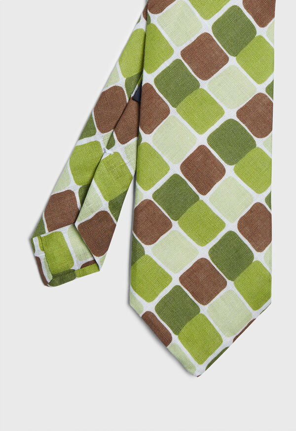 Paul Stuart Printed Curved Squares Tie, image 1
