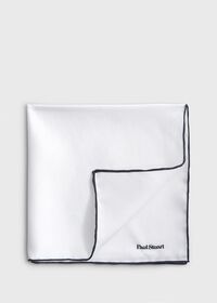 Paul Stuart Hand Screen Printed Silk Pocket Square, thumbnail 1