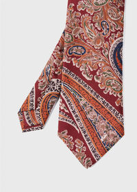 Paul Stuart Silk Floral Paisley Tie, thumbnail 1