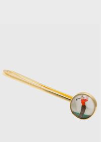 Paul Stuart Crystal Painted Golfer Tie Bar, thumbnail 1
