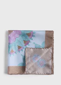 Paul Stuart Printed Silk Sunburst Pocket Square, thumbnail 1