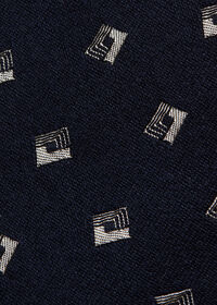 Paul Stuart Deco Square Woven Silk Tie, thumbnail 3