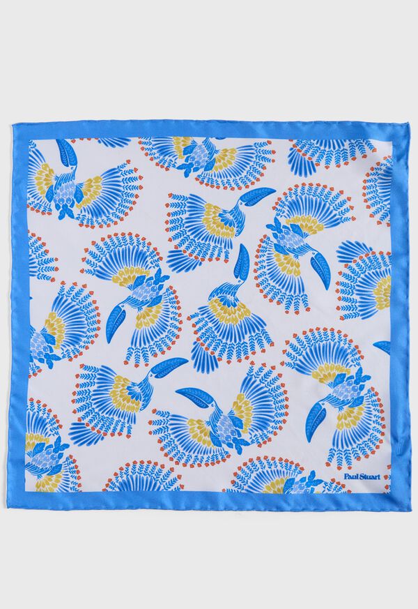 Paul Stuart Printed Silk Pelican Print Pocket Square, image 3